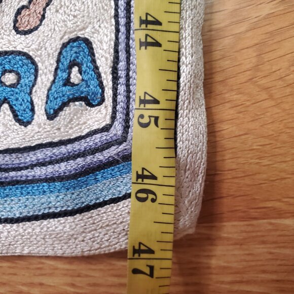 Folk Art Hand Made Alphabet Tapestry Nursery School Wall Hanging 29" X 47" - Picture 10 of 11